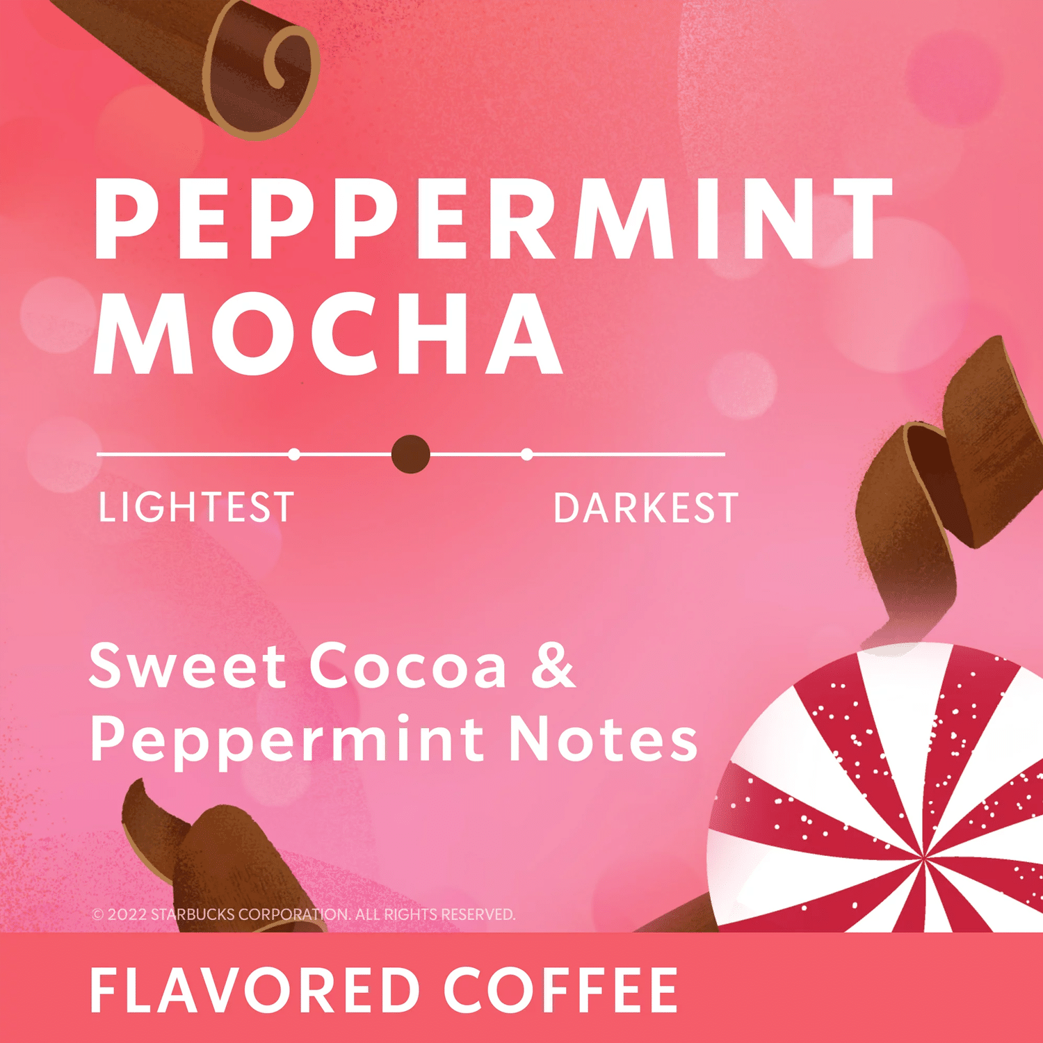 Starbucks Peppermint Mocha, Flavored K-Cup Coffee Pods, 100 Arabica, Naturally Flavored, Limited Edition, 22 ct 2 Starbucks Peppermint Mocha, Flavored K-Cup Coffee Pods, 100 Arabica, Naturally Flavored, Limited Edition, 22 ct - Image 2