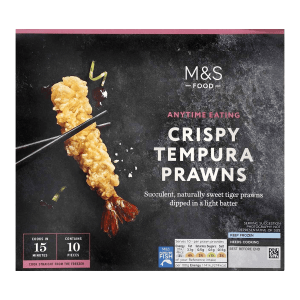 M&S 10 Tempura Tiger Prawns Frozen