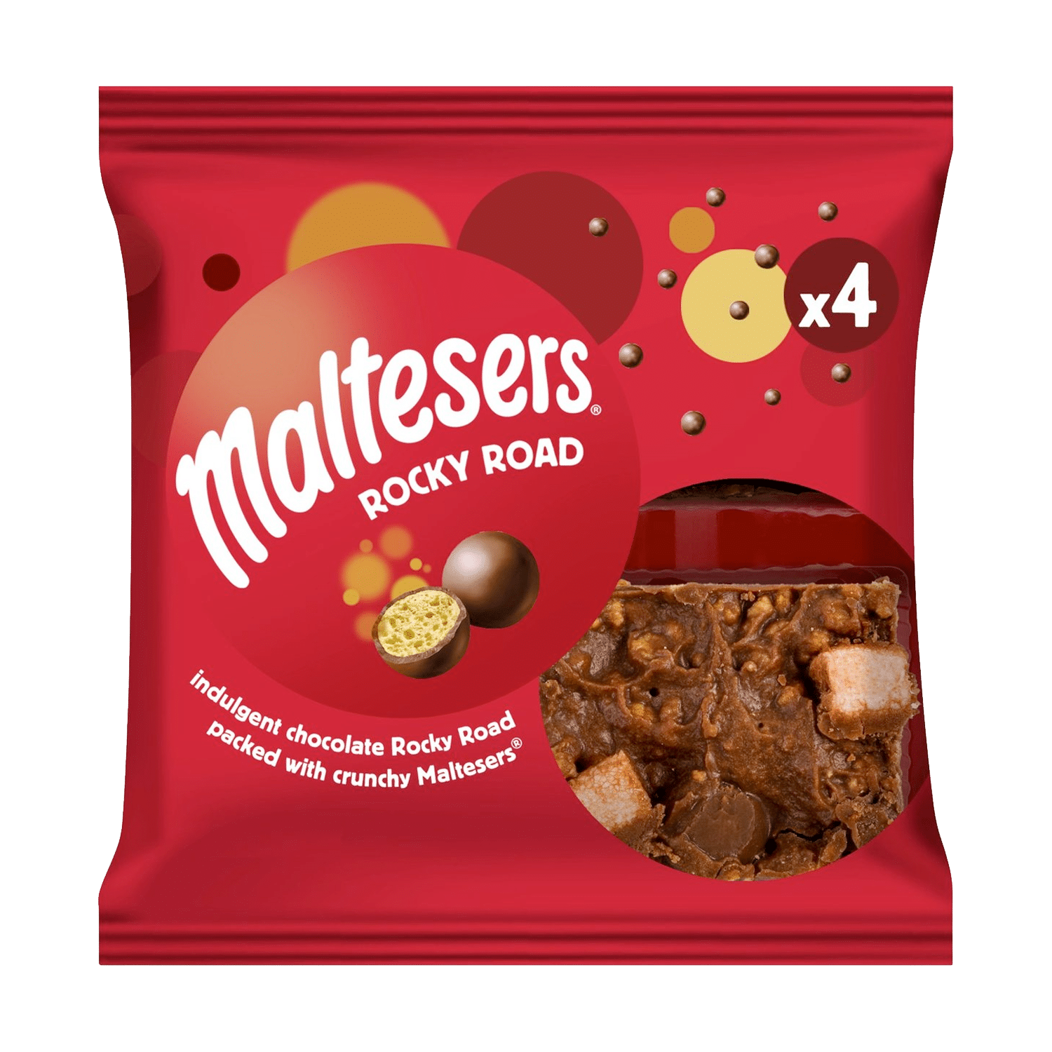 Malteser Rocky Road Cake Bars 4 Pack 1 Malteser Rocky Road Cake Bars 4 Pack