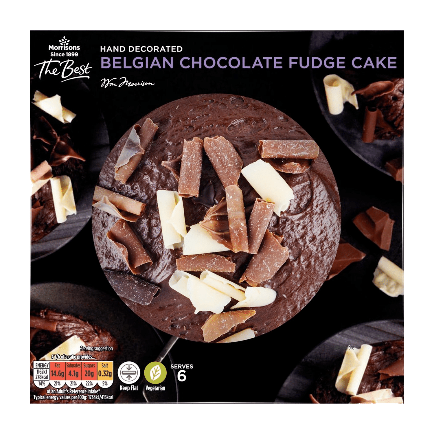 Morrisons The Best Hand Decorated Belgian Chocolate Fudge Cake Serves 6 1 Morrisons The Best Hand Decorated Belgian Chocolate Fudge Cake Serves 6