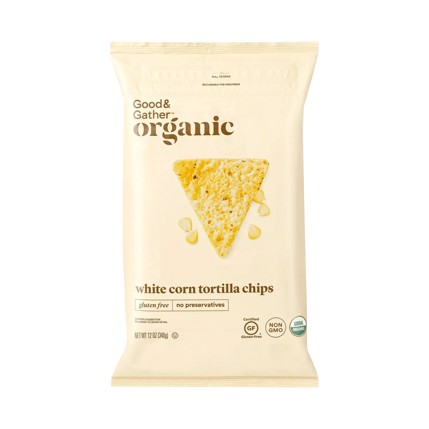 Organic White Corn Tortilla Chips 1 Organic White Corn Tortilla Chips