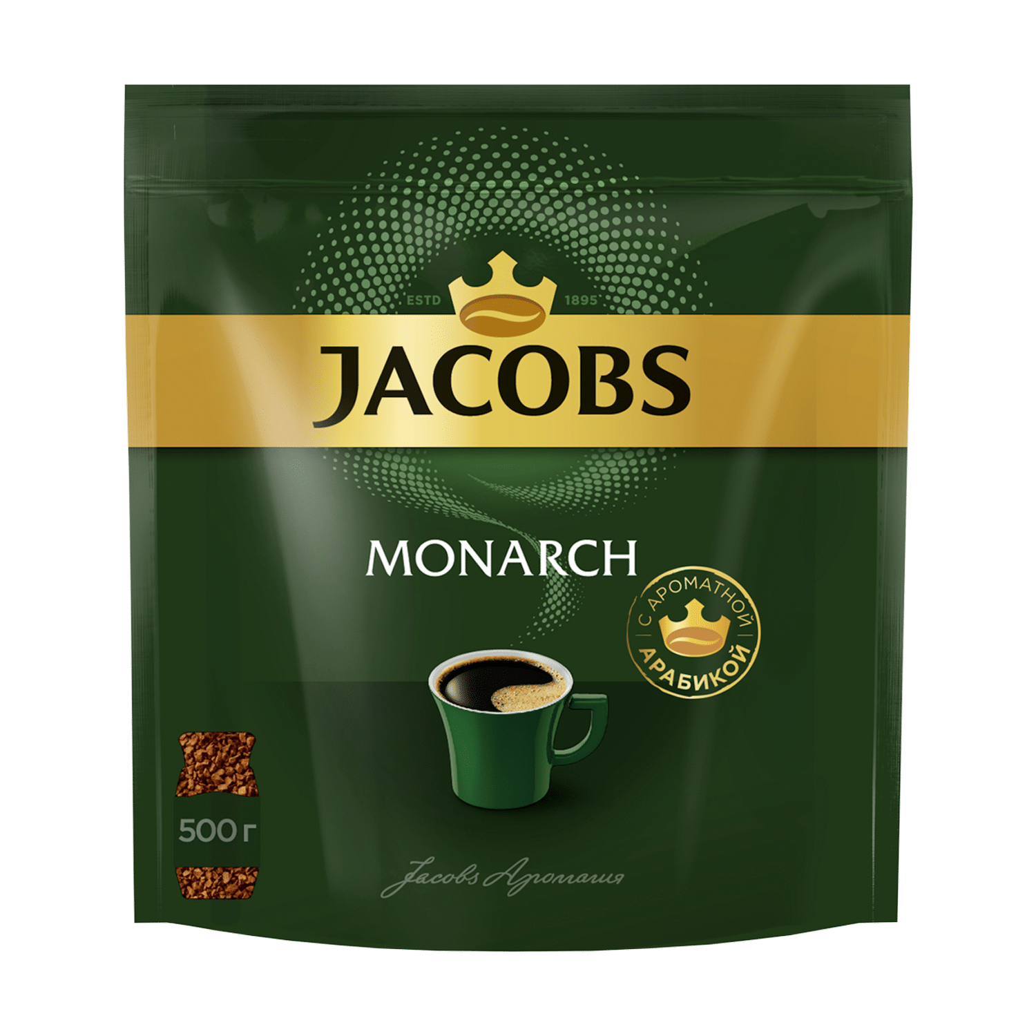 Caffe soluble JACOBS Monarch natural sublimated 500g 1 Caffe soluble JACOBS Monarch natural sublimated 500g