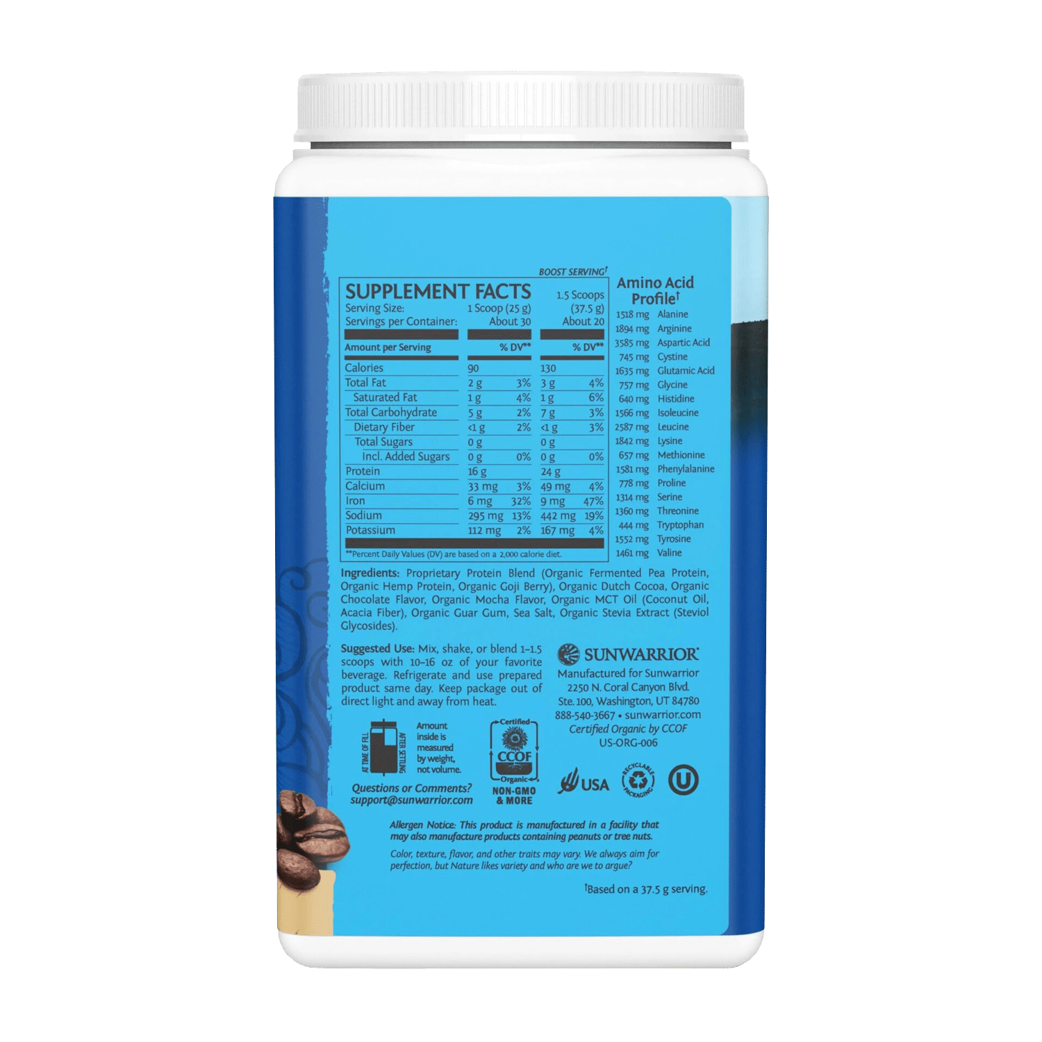 Warrior Blend Organic Protein - Sunwarrior 3 Warrior Blend Organic Protein - Sunwarrior - Image 3