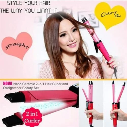 2in1 hair straightener and curler 1 2in1 hair straightener and curler
